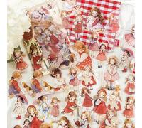 Shein 40 piezas/Paquete Juego de Pegatinas con Tema de Habitación de Muñecas, Pegatinas Estéticas Creativas, Material de Manualidades de Collage Decorativo