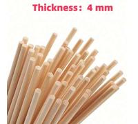 Shein 4mm de grosor/50 piezas/100 piezas Varillas de madera sin procesar, para manualidades y proyectos DIY, clavijas de madera precortadas, adecuadas para