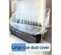 Shein 5/1 pieza Funda transparente extra grande para muebles - Plástico duradero con banda elástica ajustada, apta para todo clima, protege sofá, mesa, banc