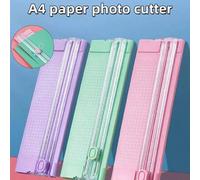 Shein 5/1 pieza Herramientas de corte de papel A4, herramientas artesanales, regla con asistencia de cuadrícula para un corte preciso; pinza de papel, corta
