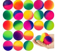 Shein 5/10/20/30 piezas Pelotas saltarinas de colores del arcoíris - ¡Regalos perfectos para fiestas y cumpleaños! Tamaño pequeño (patrón aleatorio), recuer