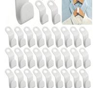 Shein 5/10/20/50/100 piezas Conectores de ganchos para perchas de ropa blanca, Clips de conexión para perchas de abrigo de moda, Ganchos mágicos para percha