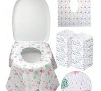 Shein 5/10/20 piezas Cubiertas desechables e impermeables para asiento de inodoro de tamaño grande, esencial portátil de viaje para el hogar y baños público