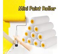 Shein 5/10 PIEZAS Rodillos de espuma de pintura de 4 pulgadas Mister Rui, Rodillo de pintura mini, Rodillo de pintura de espuma de alta absorción de 4 pulga
