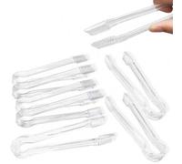 Shein 5 piezas/1 set - Pinzas de servir de plástico, pinzas de cocina transparentes, pinzas de hielo mini de 6.3", pinzas de plástico transparentes, pinzas