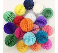 Shein 5 piezas de bolas de papel de panal, pompones de papel de seda para decoración, adecuados para cumpleaños, bodas, decoración del hogar, Navidad, Acció