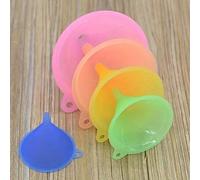 Shein 5 piezas, Embudo, Juego de embudos de plástico, Juego de embudos de varios tamaños y colores para leche, aceite, jugo, miel, vinagre - Embudo de boca