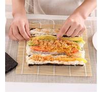 Shein 5 piezas Esterilla de bambú para enrollar sushi, láminas de algas nori, rodillo de arroz, juego de herramientas para hacer sushi