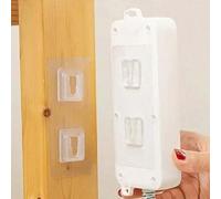 Shein 5 piezas Ganchos de pared adhesivos por ambos lados, ganchos colgadores montados en la pared, ganchos de almacenamiento transparentes impermeables, ad
