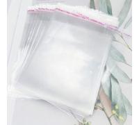 Shein 50/100/200 piezas Bolsas de celofán transparente aleatorio, Bolsas de OPP autoadhesivas, Bolsas de paquete de regalo de plástico para joyas, recuerdos