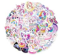 Shein 50/100/550 Piezas de Pegatinas de Unicornio, Pegatinas de Flores de Animal Rosa de Dibujos Animados para Botellas de Agua, Suministros para Fiestas, E