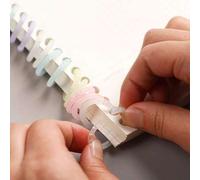 Shein 50/100 piezas Clips de anillas de plástico sueltos y desmontables de colores, adecuados para la vuelta al colegio, útiles de graduación, suministros d