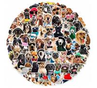 Shein 50/100 piezas Pegatinas de expresiones realistas y divertidas de perros, de PVC resistente al agua, adecuadas para sobres, decoración de cañas de pesc