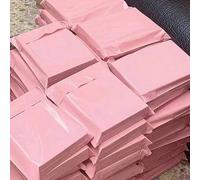 Shein 50 piezas Bolsas de envío de polietileno rosa autosellantes, sobres de envío, disponibles en 10 y 20 tamaños