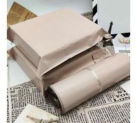 Shein 50 piezas Bolsas de mensajería beige, hechas de material nuevo, bolsas de embalaje gruesas, cajas con forma de avión, útiles escolares, bolsas de emba
