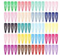 Shein 50 piezas de clips de metal simples tipo BB, 5 cm, adecuados para uso diario, vacaciones y festivales (color aleatorio), clips de pelo casuales, pinza