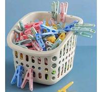 Shein 50 piezas de clips resistentes al viento de tamaño pequeño para secar ropa, clips de plástico para fijar ropa en el hogar, dormitorio o viajes
