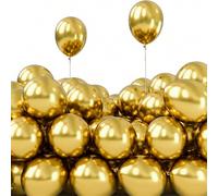Shein 50 piezas de globos metálicos cromados y dorados de 5 pulgadas de helio para decoraciones de fiesta de cumpleaños y boda