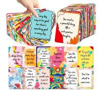 Shein 50 piezas de Tarjetas de Afirmación Inspiracionales con Mensajes Positivos, Tarjetas de Agradecimiento, Tarjetas Motivacionales para Amigos, Colegas,