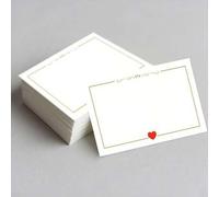 Shein 50 piezas de tarjetas en forma de corazón en blanco, tarjetas de bolsillo adecuadas para el Día de San Valentín, bodas, cumpleaños, aniversarios, días