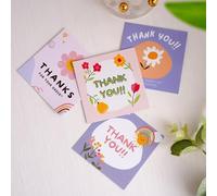 Shein 50 piezas/Paquete Tarjetas de felicitación de flor rosa en miniatura, escribibles, grandes para decoración de flores, notas de empaque de regalos, etc