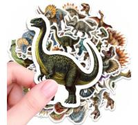 Shein 50 PIEZAS Pegatinas de dinosaurio, calcomanías de dinosaurios realistas para portátil, botella de agua, monopatín, equipaje, cuaderno, funda de teléfo