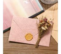 Shein 500/100/50/10 piezas Sobres de ventana con textura de madera blanca, bolsas de embalaje de regalo DIY, sobres para invitaciones de boda, sobres para e