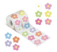 Shein 500 PIEZAS Pegatinas de Flores Lindas en Rollo de Vinilo, Pegatinas para Álbum de Recortes, Diario, Portátil, Parachoques, Monopatín, Botellas de Agua