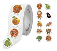 Shein 500 piezas/Rollo Pegatinas divertidas y lindas de gatos, pegatinas de graffiti para manualidades DIY, álbum de recortes, portátil, botella de agua, bi