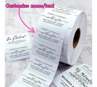 Shein 50pcs+ Etiquetas adhesivas personalizadas con dirección de remitente, pegatinas para sellar sobres de invitaciones de boda, etiquetas autoadhesivas co