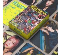 Shein 55 piezas Tarjetas LOMO de grupo de chicas K-POP KATSEYE, Tarjetas holográficas de celebridades, Suministros para fiestas, Colección de tarjetas de ce