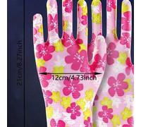 Shein 6/10/20 PIEZAS Guantes de jardinería de nailon con estampado floral, guantes de trabajo ultra finos y ultra suaves para mujeres, duraderos, cómodos, t