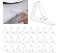Shein 6/12/24/30/36/48 UNIDADES Pinzas transparentes para mantel, Abrazaderas de plástico antideslizantes para cubrir la mesa, Sujetadores para esquinas de