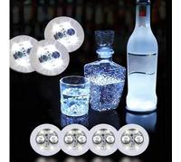 Shein 6/12/24 piezas Etiquetas luminosas para botellas, Luces LED para botellas de vino, Luces de decoración para copas de cóctel, Suministros para fiestas