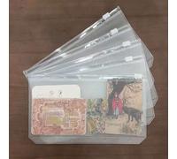Shein 6/12 piezas Bolsas para carpeta A6 de hojas sueltas, sobres con cremallera de 6 orificios, adecuados para carpeta de presupuesto de hojas sueltas de 6