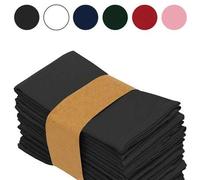 Shein 6/12 piezas Servilletas de tela de unicolor, resistentes, lavables y reutilizables, adecuadas para restaurante, fiesta, banquete, mesa de comedor