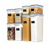 Shein 6/15/24 piezas Contenedores herméticos para almacenar alimentos con TAPAS y etiquetas, contenedores de plástico para almacenamiento de cocina, frascos