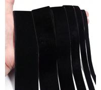 Shein 6-38mm 1 Rollo Cinta de Terciopelo Negro de Una Sola Cara, Cinta Navideña, Empaque de Exhibición de Joyas, Envoltura de Regalo de Flores, Moños, Decor