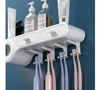 Shein 6/4/2/1 piezas Soporte para cepillo de dientes, Soporte para cepillo de dientes de viaje, Soporte para cepillo de dientes montado en la pared simple a
