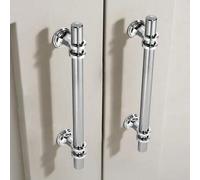 Shein 6 Piezas De Manija De Puerta De Aleación De Aluminio Negro Dorado, Manija Sólida De Cajón De Armario De Cocina Y Muebles Con Estilo Europeo Moderno Ha