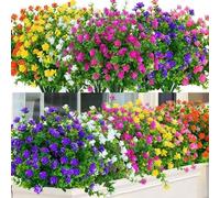 Shein 6 piezas de plantas de enebro artificiales, plantas de interior falsas resistentes a los rayos UV, plantas colgantes para exteriores, adecuadas para d