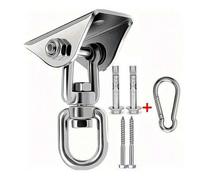Shein 6 piezas/set Kit de accesorios de hamaca de acero inoxidable 304 - Ganchos de oscilación resistentes a la oxidación y duraderos - Diseño de gancho gir