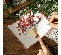 Shein 6 piezas Tarjetas de felicitación 3D con flores, patrón floral, adecuadas para el Día del Maestro, cumpleaños, agradecimiento y varias ocasiones, 4 X