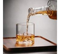 Shein 6 PIEZAS Vasos de whisky de montaña navideños, 180ml Vasos Old Fashioned creativos, Vasos de licor de borosilicato de alta calidad, Juego de barware,