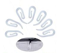 Shein 60/120/240/500 piezas Ganchos para cortinas blancos, Deslizadores para cortinas, Tamaño 0.47*1.14 pulgadas, Duraderos y fáciles de instalar, Adecuados