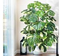 Shein 60-86-130cm/51.18in Planta de bambú artificial con hojas de palma verdes, adecuada para decoración del hogar, jardín y espacios comerciales