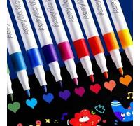 Shein 60 Colores Marcadores de Pintura Acrílica, Adecuados para Arte y Diseño, Pintura a Mano Suministros de Oficina DIY