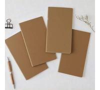 Shein 60 páginas Cuaderno de papel kraft, diario de viaje, planificador, recambio de diario con banda elástica, útiles escolares y de oficina para estudiant