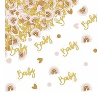 Shein 60 piezas/100 piezas/Paquete Confeti de mesa para fiesta de revelación de género del bebé, decoraciones de dispersión de papel para bautizo, recién na
