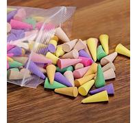 Shein 60 piezas Conos de incienso con aroma a jazmín natural, hechos de madera, adecuados para dormitorio, baño, inodoro, habitación, aromaterapia y decorac